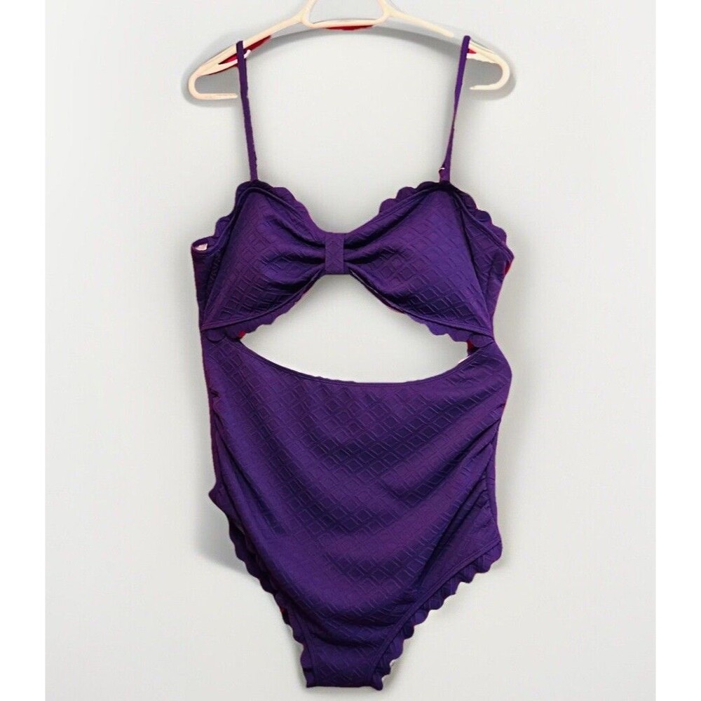 #8612 EAST ELEGANT WOMEN'S PURPLE MATERNITY BATHING SUIT SIZE 2XL